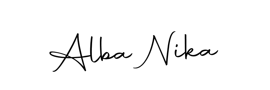 Design your own signature with our free online signature maker. With this signature software, you can create a handwritten (Autography-DOLnW) signature for name Alba Nika. Alba Nika signature style 10 images and pictures png