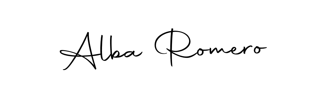 Use a signature maker to create a handwritten signature online. With this signature software, you can design (Autography-DOLnW) your own signature for name Alba Romero. Alba Romero signature style 10 images and pictures png