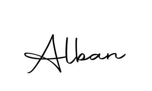 You should practise on your own different ways (Autography-DOLnW) to write your name (Alban) in signature. don't let someone else do it for you. Alban signature style 10 images and pictures png