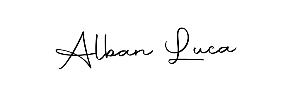 Design your own signature with our free online signature maker. With this signature software, you can create a handwritten (Autography-DOLnW) signature for name Alban Luca. Alban Luca signature style 10 images and pictures png