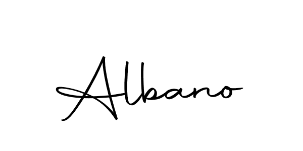 Design your own signature with our free online signature maker. With this signature software, you can create a handwritten (Autography-DOLnW) signature for name Albano. Albano signature style 10 images and pictures png