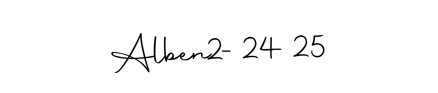 You should practise on your own different ways (Autography-DOLnW) to write your name (Alben  2-24-25) in signature. don't let someone else do it for you. Alben  2-24-25 signature style 10 images and pictures png