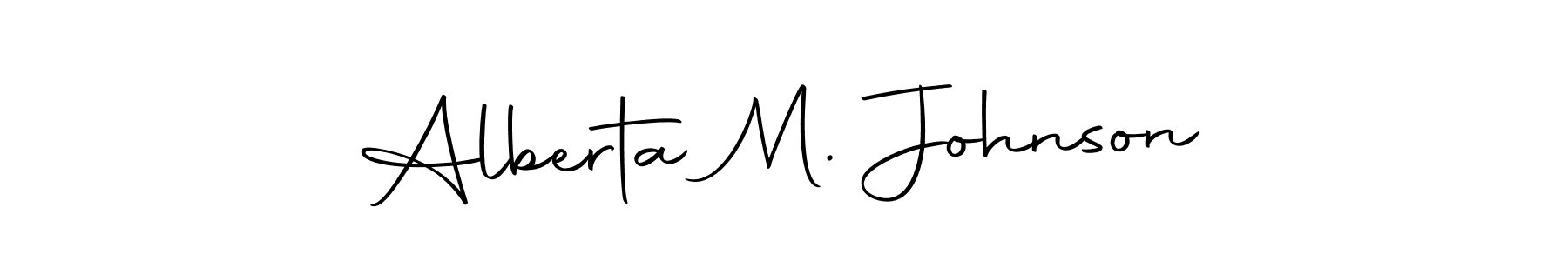 Autography-DOLnW is a professional signature style that is perfect for those who want to add a touch of class to their signature. It is also a great choice for those who want to make their signature more unique. Get Alberta M. Johnson name to fancy signature for free. Alberta M. Johnson signature style 10 images and pictures png