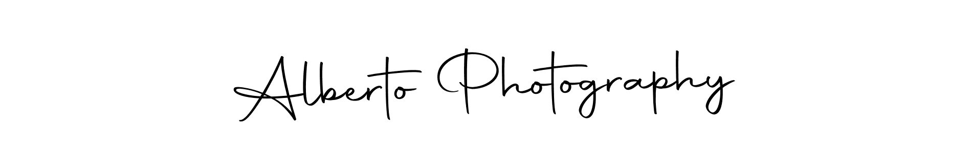 How to make Alberto Photography name signature. Use Autography-DOLnW style for creating short signs online. This is the latest handwritten sign. Alberto Photography signature style 10 images and pictures png