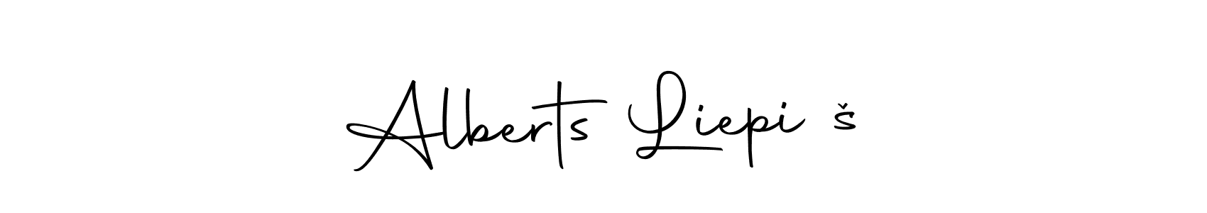 Create a beautiful signature design for name Alberts Liepiņš. With this signature (Autography-DOLnW) fonts, you can make a handwritten signature for free. Alberts Liepiņš signature style 10 images and pictures png