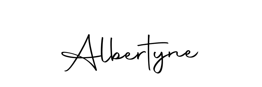 Use a signature maker to create a handwritten signature online. With this signature software, you can design (Autography-DOLnW) your own signature for name Albertyne. Albertyne signature style 10 images and pictures png