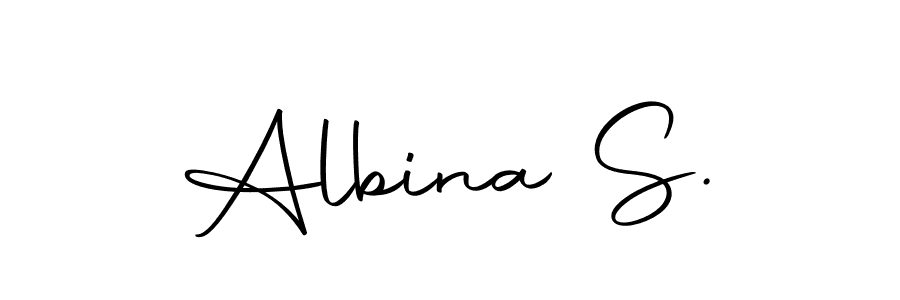 Make a beautiful signature design for name Albina S.. Use this online signature maker to create a handwritten signature for free. Albina S. signature style 10 images and pictures png