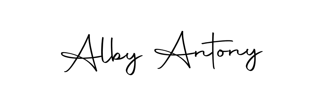 Create a beautiful signature design for name Alby Antony. With this signature (Autography-DOLnW) fonts, you can make a handwritten signature for free. Alby Antony signature style 10 images and pictures png