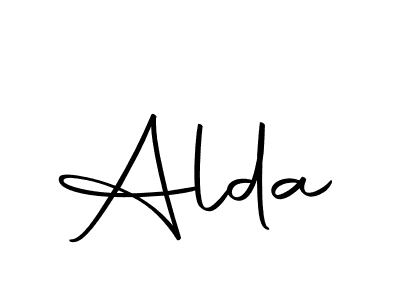 Use a signature maker to create a handwritten signature online. With this signature software, you can design (Autography-DOLnW) your own signature for name Alda. Alda signature style 10 images and pictures png