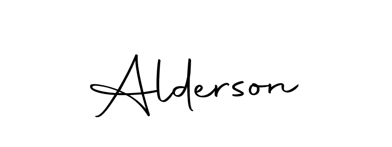 Design your own signature with our free online signature maker. With this signature software, you can create a handwritten (Autography-DOLnW) signature for name Alderson. Alderson signature style 10 images and pictures png