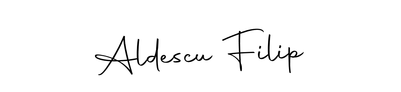 How to make Aldescu Filip name signature. Use Autography-DOLnW style for creating short signs online. This is the latest handwritten sign. Aldescu Filip signature style 10 images and pictures png