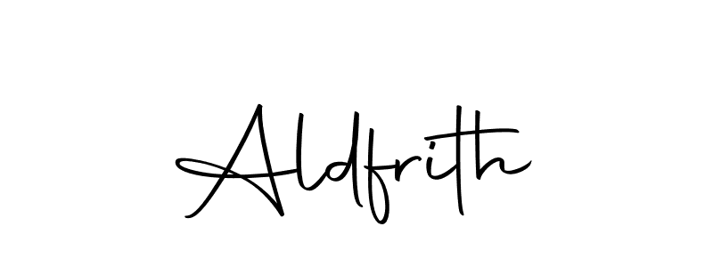 How to make Aldfrith name signature. Use Autography-DOLnW style for creating short signs online. This is the latest handwritten sign. Aldfrith signature style 10 images and pictures png