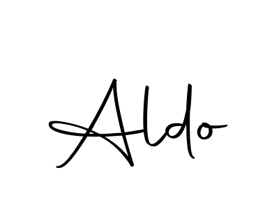 How to make Aldo name signature. Use Autography-DOLnW style for creating short signs online. This is the latest handwritten sign. Aldo signature style 10 images and pictures png