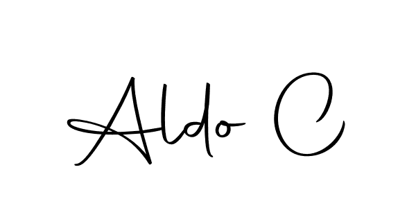 Make a beautiful signature design for name Aldo C. With this signature (Autography-DOLnW) style, you can create a handwritten signature for free. Aldo C signature style 10 images and pictures png