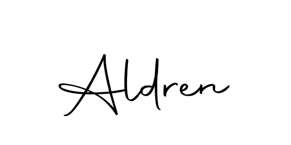 How to make Aldren name signature. Use Autography-DOLnW style for creating short signs online. This is the latest handwritten sign. Aldren signature style 10 images and pictures png