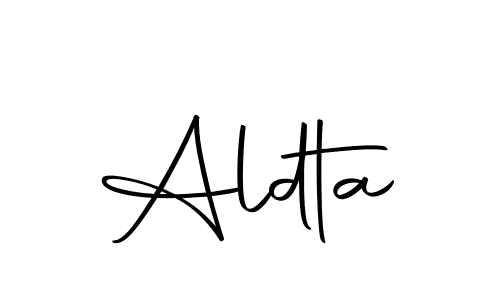 You should practise on your own different ways (Autography-DOLnW) to write your name (Aldta) in signature. don't let someone else do it for you. Aldta signature style 10 images and pictures png