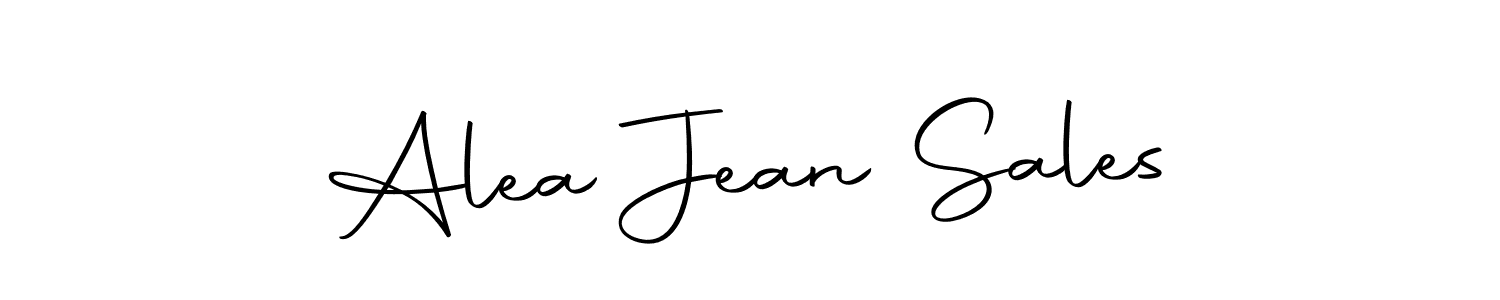 How to make Alea Jean Sales name signature. Use Autography-DOLnW style for creating short signs online. This is the latest handwritten sign. Alea Jean Sales signature style 10 images and pictures png