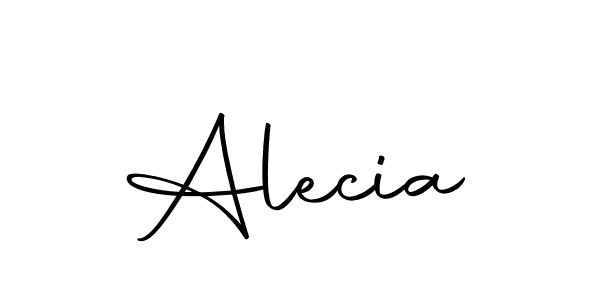 Design your own signature with our free online signature maker. With this signature software, you can create a handwritten (Autography-DOLnW) signature for name Alecia. Alecia signature style 10 images and pictures png