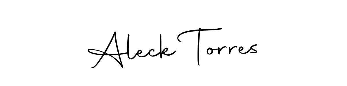 Make a beautiful signature design for name Aleck Torres. With this signature (Autography-DOLnW) style, you can create a handwritten signature for free. Aleck Torres signature style 10 images and pictures png