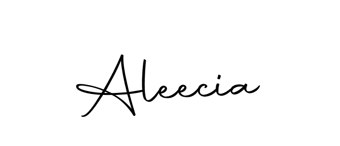 Use a signature maker to create a handwritten signature online. With this signature software, you can design (Autography-DOLnW) your own signature for name Aleecia. Aleecia signature style 10 images and pictures png