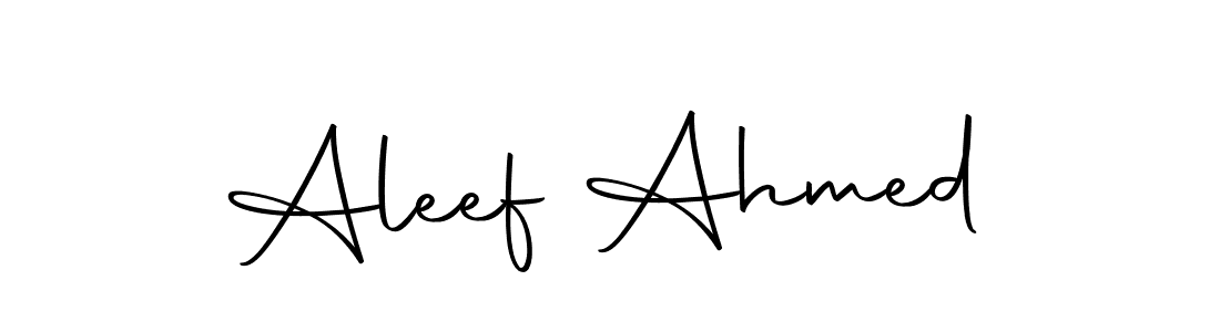 How to make Aleef Ahmed name signature. Use Autography-DOLnW style for creating short signs online. This is the latest handwritten sign. Aleef Ahmed signature style 10 images and pictures png