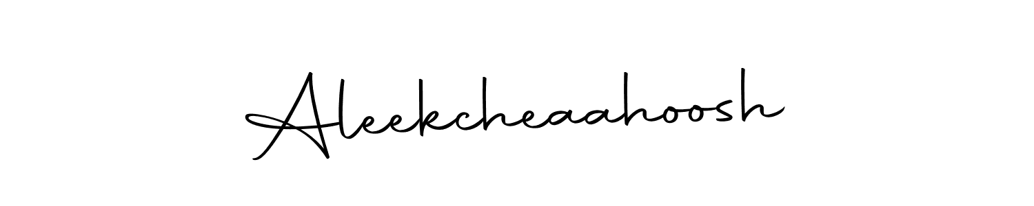 How to make Aleekcheaahoosh name signature. Use Autography-DOLnW style for creating short signs online. This is the latest handwritten sign. Aleekcheaahoosh signature style 10 images and pictures png