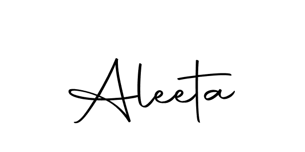 Design your own signature with our free online signature maker. With this signature software, you can create a handwritten (Autography-DOLnW) signature for name Aleeta. Aleeta signature style 10 images and pictures png