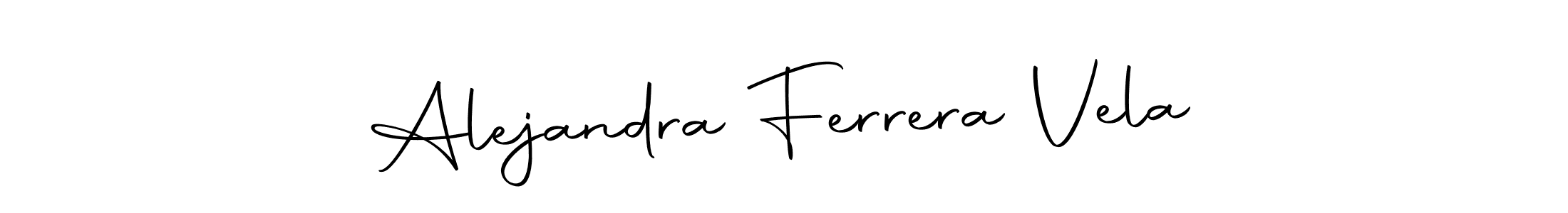 How to make Alejandra Ferrera Vela name signature. Use Autography-DOLnW style for creating short signs online. This is the latest handwritten sign. Alejandra Ferrera Vela signature style 10 images and pictures png