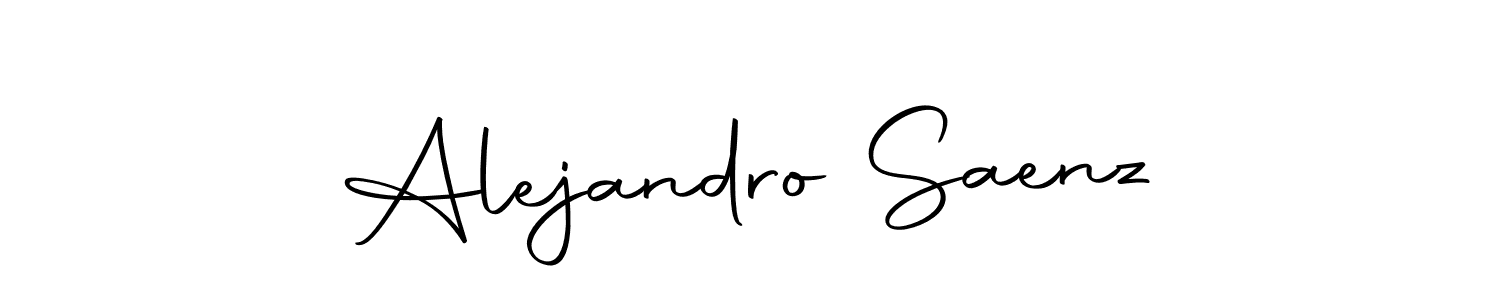 How to make Alejandro Saenz name signature. Use Autography-DOLnW style for creating short signs online. This is the latest handwritten sign. Alejandro Saenz signature style 10 images and pictures png