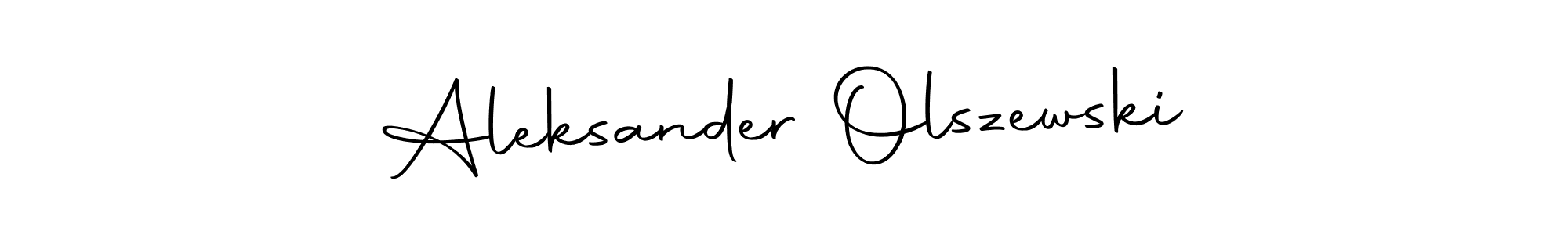 Create a beautiful signature design for name Aleksander Olszewski. With this signature (Autography-DOLnW) fonts, you can make a handwritten signature for free. Aleksander Olszewski signature style 10 images and pictures png