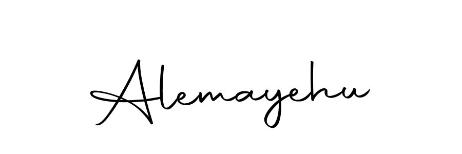 Create a beautiful signature design for name Alemayehu. With this signature (Autography-DOLnW) fonts, you can make a handwritten signature for free. Alemayehu signature style 10 images and pictures png