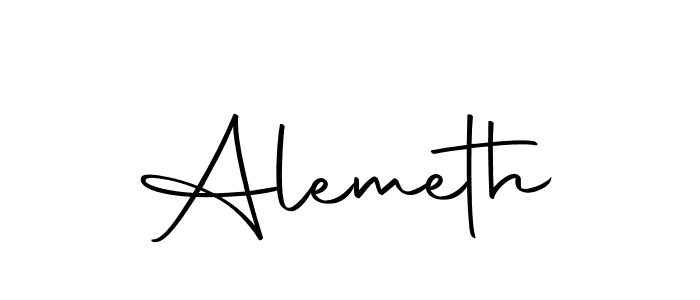 Alemeth stylish signature style. Best Handwritten Sign (Autography-DOLnW) for my name. Handwritten Signature Collection Ideas for my name Alemeth. Alemeth signature style 10 images and pictures png