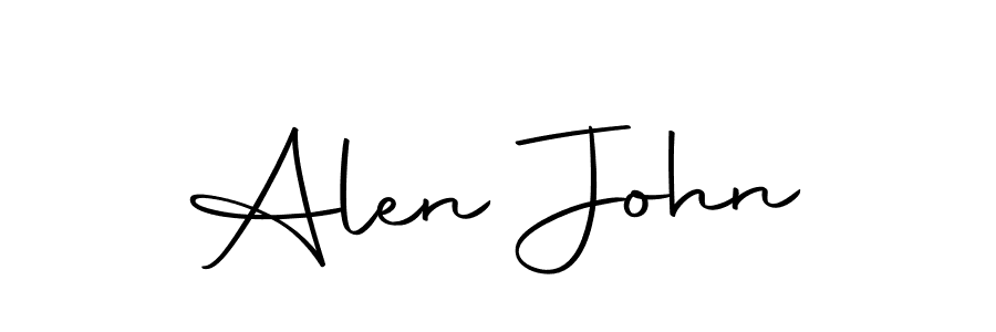 Also we have Alen John name is the best signature style. Create professional handwritten signature collection using Autography-DOLnW autograph style. Alen John signature style 10 images and pictures png