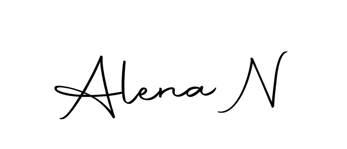 Alena N stylish signature style. Best Handwritten Sign (Autography-DOLnW) for my name. Handwritten Signature Collection Ideas for my name Alena N. Alena N signature style 10 images and pictures png