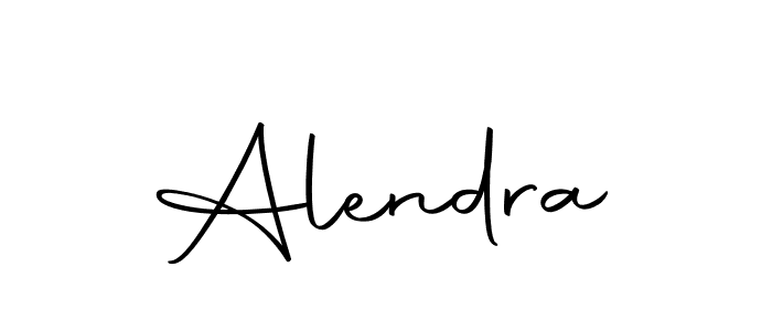 Use a signature maker to create a handwritten signature online. With this signature software, you can design (Autography-DOLnW) your own signature for name Alendra. Alendra signature style 10 images and pictures png