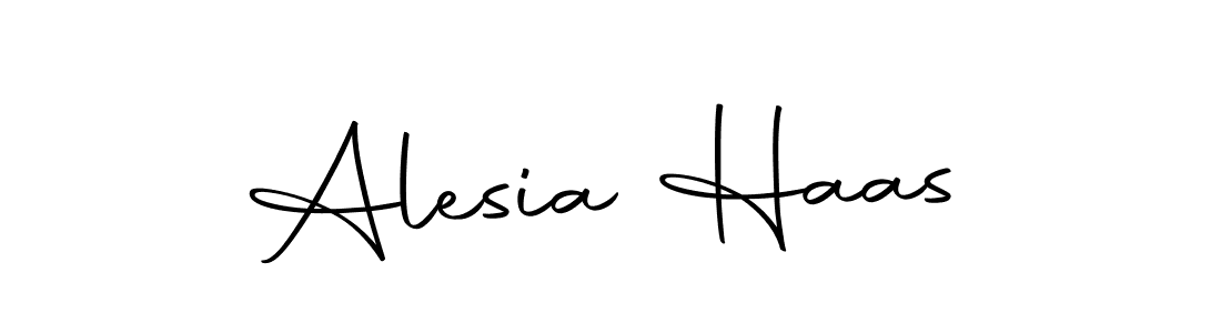 Create a beautiful signature design for name Alesia Haas. With this signature (Autography-DOLnW) fonts, you can make a handwritten signature for free. Alesia Haas signature style 10 images and pictures png
