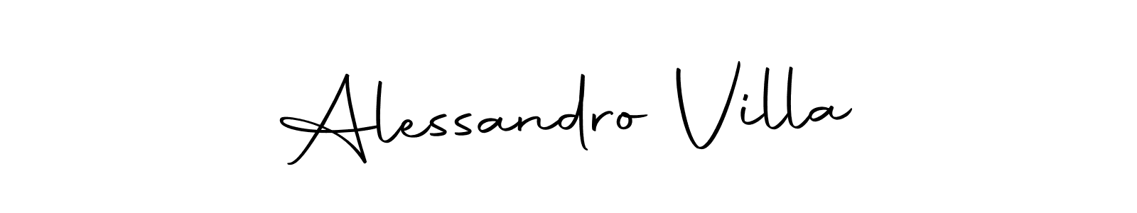 Create a beautiful signature design for name Alessandro Villa. With this signature (Autography-DOLnW) fonts, you can make a handwritten signature for free. Alessandro Villa signature style 10 images and pictures png