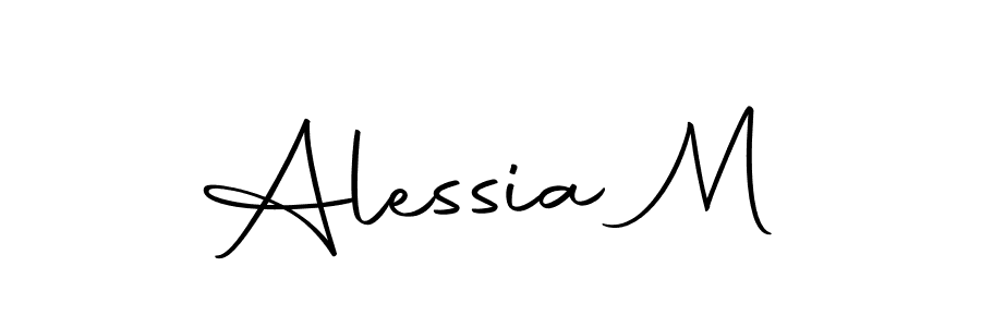 Design your own signature with our free online signature maker. With this signature software, you can create a handwritten (Autography-DOLnW) signature for name Alessia M. Alessia M signature style 10 images and pictures png