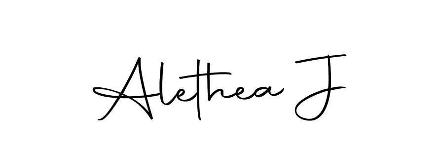 Create a beautiful signature design for name Alethea J. With this signature (Autography-DOLnW) fonts, you can make a handwritten signature for free. Alethea J signature style 10 images and pictures png