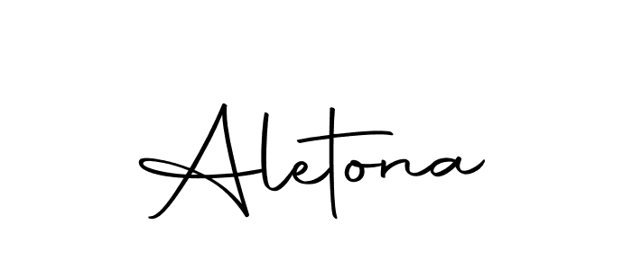 Use a signature maker to create a handwritten signature online. With this signature software, you can design (Autography-DOLnW) your own signature for name Aletona. Aletona signature style 10 images and pictures png
