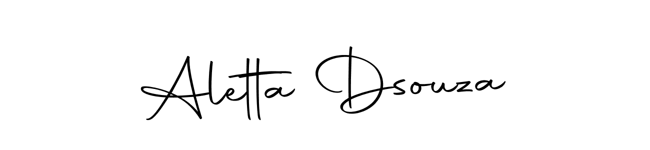 Make a short Aletta Dsouza signature style. Manage your documents anywhere anytime using Autography-DOLnW. Create and add eSignatures, submit forms, share and send files easily. Aletta Dsouza signature style 10 images and pictures png