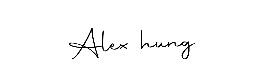 Here are the top 10 professional signature styles for the name Alex　hung. These are the best autograph styles you can use for your name. Alex　hung signature style 10 images and pictures png