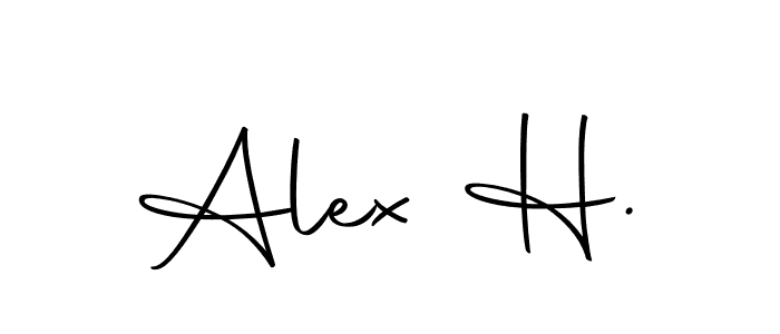 Use a signature maker to create a handwritten signature online. With this signature software, you can design (Autography-DOLnW) your own signature for name Alex H.. Alex H. signature style 10 images and pictures png