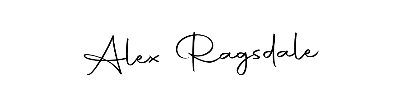 How to make Alex Ragsdale name signature. Use Autography-DOLnW style for creating short signs online. This is the latest handwritten sign. Alex Ragsdale signature style 10 images and pictures png