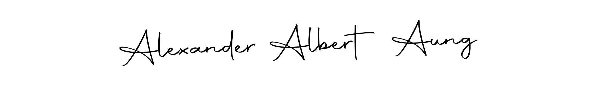 How to make Alexander Albert Aung name signature. Use Autography-DOLnW style for creating short signs online. This is the latest handwritten sign. Alexander Albert Aung signature style 10 images and pictures png