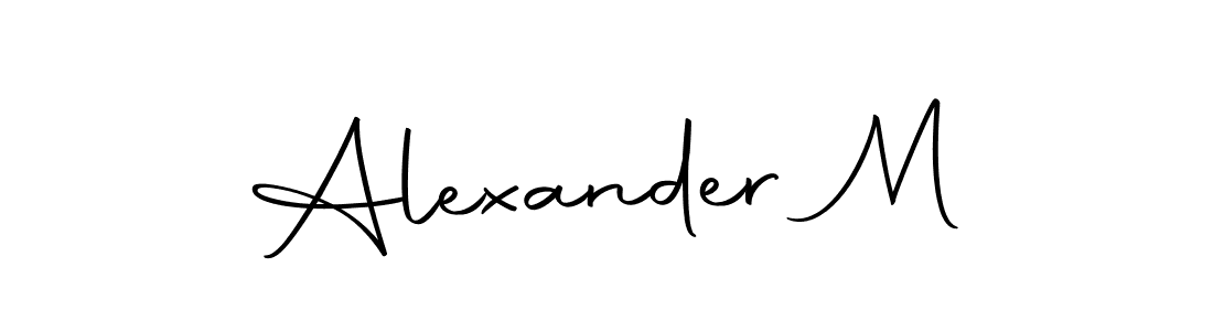 Make a beautiful signature design for name Alexander M. With this signature (Autography-DOLnW) style, you can create a handwritten signature for free. Alexander M signature style 10 images and pictures png