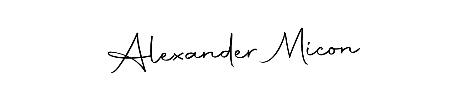 Design your own signature with our free online signature maker. With this signature software, you can create a handwritten (Autography-DOLnW) signature for name Alexander Micon. Alexander Micon signature style 10 images and pictures png