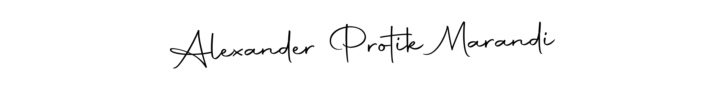 Create a beautiful signature design for name Alexander Protik Marandi. With this signature (Autography-DOLnW) fonts, you can make a handwritten signature for free. Alexander Protik Marandi signature style 10 images and pictures png