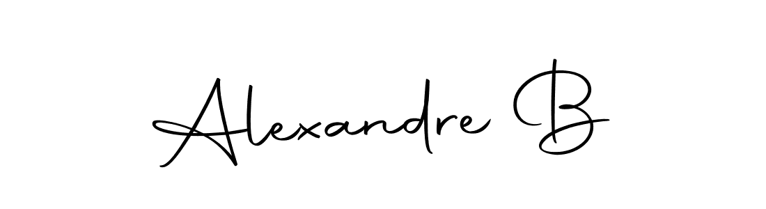 Make a beautiful signature design for name Alexandre B. With this signature (Autography-DOLnW) style, you can create a handwritten signature for free. Alexandre B signature style 10 images and pictures png