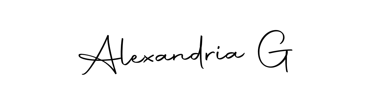 Alexandria G stylish signature style. Best Handwritten Sign (Autography-DOLnW) for my name. Handwritten Signature Collection Ideas for my name Alexandria G. Alexandria G signature style 10 images and pictures png